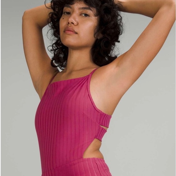 Lululemon Ribbed High-Neck Cross-Back One-Piece - Picture 3 of 5